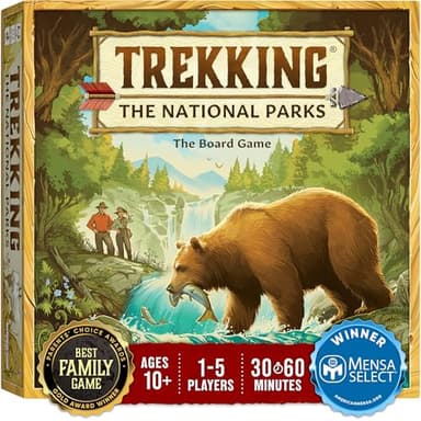 Underdog Games Trekking The National Parks - Award-Winning Family Board Game for Kids Ages 10+ - Easy to Learn, Fun Activities for 1-5 Players, Great for Family Bonding & for National Parks Lovers
