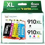 Kolor Expert 910XL Ink Cartridges Combo Pack Replacement for HP 910XL Ink Work with HP OfficeJet Pro 8025e 8022e 8015e 8028e 8035e 8020 8022 8025 8035 Printer (Black, Cyan, Magenta, Yellow)