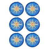 Solar Sun Rings Portable Above Ground Inground Swimming Pool Hot Tub Spa Heating Accessory Circular Heater Solar Cover, Blue (6 Pack)