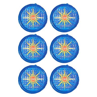 Solar Sun Rings Portable Above Ground Inground Swimming Pool Hot Tub Spa Heating Accessory Circular Heater Solar Cover, Blue (6 Pack)