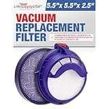 LifeSupplyUSA HEPA Post-Motor Filter & Pre-Motor Filter Kit Replacement Washable Reusable Compatible with All Dyson DC-25 Vacuum Cleaners, Parts 916188-05, 914790-01, 919171-02