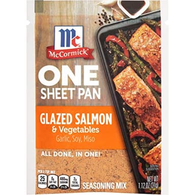McCormick ONE Sheet Pan Glazed Salmon & Vegetables Seasoning Mix, 1.12 oz (Pack of 12)