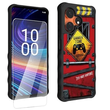 Generic for Boost Mobile Celero 5G+Plus 2024 Case [with Tempered Glass Screen Protector][Luminous Effect] Compatible with Celero 3 5G+Plus 2024 Phone Case Cover YGH+JGP