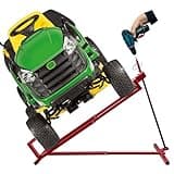 Lawn Mower Lift, Lawn Mower Jack Lift Riding Mowers with Weight Capacity 890 Lbs, Adjustable & Foldable for Lawn Mowers and Garden Tractors, with Manual Handle and Power Tool Extension Handle