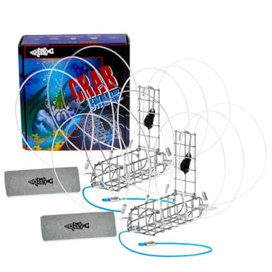 Fishernomics Handcrafted Castable Crab Trap for Fishing Pole, US Manufactured Premium Loops, Highly Durable Crab Trap for Crabbing Blue, Dungeness, Red & Rock Crabs (AERO) (2 Pack)