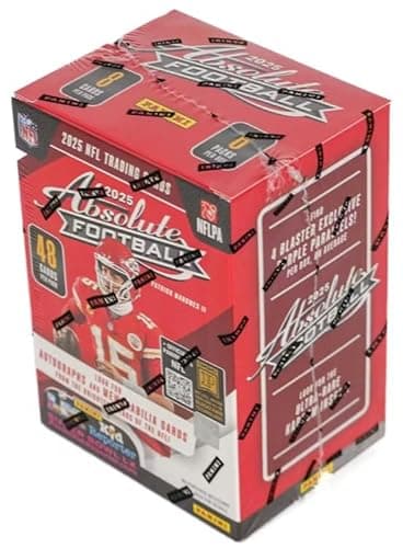 NEW 2025 ABSOLUTE Football Card HOBBY BLASTER Box, Chance for KABOOMs! - 2 Rookie Purple Parallels Per Box