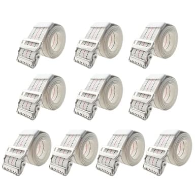 MIHEQIKQI 10 Packs Transfer and Gait Belts with Metal Buckle and Belt Loop Holder - Standing and Transfer Walking Assist Aid for Seniors, Elderly Patients, Caregiver, Nursing, Therapist, 60 inch