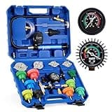 Orion Motor Tech Coolant Pressure Tester Kit, 22pc Coolant Vacuum Refill Kit with 14 Radiator Adapters, Radiator Cooling System Pressure Tester & Filler Kit with Vacuum Pump Vacuum Purge & Refill Tool