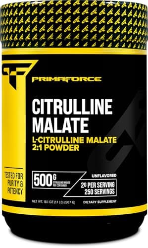 PrimaForce L-Citrulline Malate Powder, Unflavored, 500 Grams - Vegan, Non-GMO