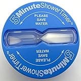 Nrg ideas Five Minute Shower Timer Kid Friendly Battery Free Hot Water Saver Sand Timer