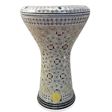 New! Gawharet El Fan Classic 17" Mother of Pearl Darbuka Drum Percussion (Cosmos)