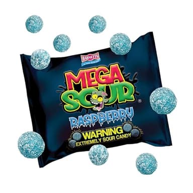 Barnetts Mega Sour Raspberry Candy 104g – Handmade British Hard Sweets – Extreme Sour Candy Challenge – Retro Party Bag & Gift Hamper Treats