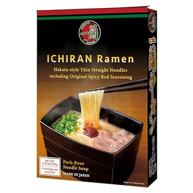 Official ICHIRAN Take-Home Ramen Kit (Pork Bone Broth Flavor), Authentic Tonkotsu Ramen Noodle Soup Imported from Japan