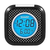 SHARP Pillow Personal Alarm Clock – Wake to Vibration or Beep! - Use on Nightstand or Under Pillow! – Great for Travel or Home Use - Battery Operated - Black
