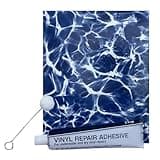 Poolzilla All-in-One Vinyl Repair Kit - Swimming Pool Liner Repair - (1) 9’’ x 10’’ Patch in White Diffusion, 2 fl oz Vinyl Adhesive, (1) Dauber Applicator
