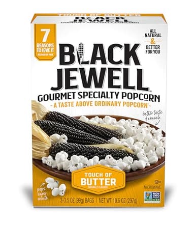 Black Jewell Specialty Microwave Popcorn, Touch of Butter, 10.5oz (10.5 Ounce (Pack of 6))