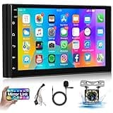 Hodozzy Android Radio 7 Inch Touch Screen Car Stereo Double Din with Bluetooth, GPS Navigation, WiFi,DSP, iOS Phone Mirror Link, FM RDS Radio, Rear View Camera, USB, SWC