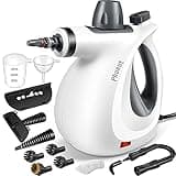 Phueut Pressurized Handheld Multi-Surface Natural Steam Cleaner with 12 pcs Accessories, Multi-Purpose Steamer for Home Use, Steamer for Cleaning Floor, Upholstery, Grout and Car