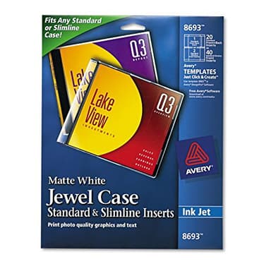 AVE8693 - Inkjet CD/DVD Jewel Case Inserts