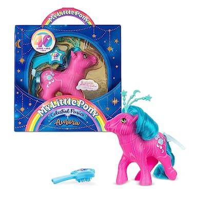My Little Pony Classics - Celestial Ponies - Aurora - Retro 4" Collectible Play Figure, Great for Kids, Toddlers, Adults, Girls and Boys Ages 3+