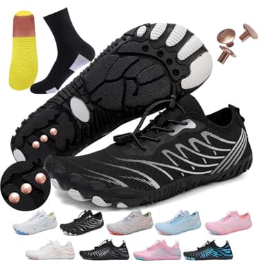 AddBili Grounding Shoes. These Copper-Grounded Barefoot Shoes are Effectively grounding, Soft, and Comfortable 1- BLACK43