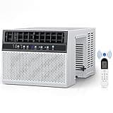 Joy Pebble Window Air Conditioner, 12000 BTU Window Room Air Conditioner for Room Cools Up 550sq.ft,Window AC Unit with Cooling, Dehumidifier and 3 Fan speeds, 24-hour timer & ECO mode
