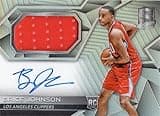 Brice Johnson autographed player worn jersey patch basketball card (Los Angeles Clippers) 2017 Panini Spectra Rookie #128 - Unsigned Basketball Cards