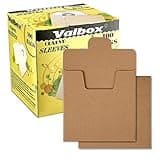 ValBox CD Sleeves 100 Packs Kraft Paper Envelopes 5 x 5 Inches Brown DVD Paper Cardboard Envelopes CD Paper Storage Holder Covers
