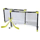 Franklin Sports Knee Hockey Goal Set - Mini Hockey Goals - 2 Goals - Pro Style Top Shelf - Kids Hockey Set - NHL, White