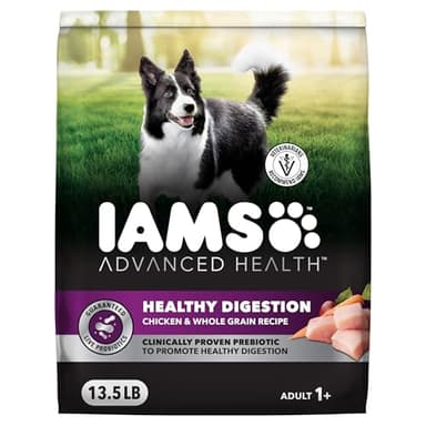 IAMS Advanced Health Dry Dog Food Healthy Digestion, Adult Dog Food with Real Chicken Recipe, 13.5 lb. Bag