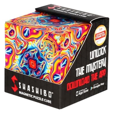 Shashibo Shape Shifting Box - Award-Winning STEM Fidget Toy with Ultra Strong Magnets - Puzzle Cube Transforms Into 100+ Shapes, Perfect Sensory Gift for Kids, Teens, and Adults (Spaced Out)