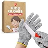 NoCry Kids Cutting Gloves, XS (8-12 Years) — 100% Food Grade and Level 5 Protection — Comfortable and Lightweight, Yet Tough — Ambidextrous — Ideal for Fishing, Wood Carving and Whittling