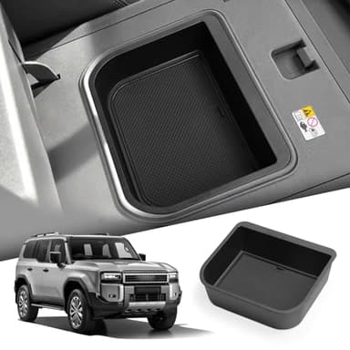 SMABEE Center Console Cool Box Organizer for Toyota Land Cruiser Prado 250/ Lexus GX 550 2024 2025 2026 Armrest Storage Box ABS Insert Tray Accessories (Only Fit Cool Box) Black