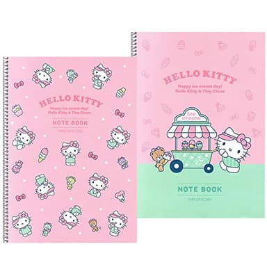 [2-in-1] Hello Kitty Stationery School Supplies 7mm Ruled Notebook 2pcs Set