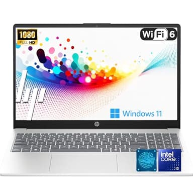 HP Latest 15.6" FHD Laptop with Office 365 for Web | Intel 13th 8 Cores i3 CPU (Beat 11th i5) | 12GB RAM, 768GB Storage (256GB SSD + 512GB External) | Fingerprint Reader | Wi-Fi 6 | Win 11 | No Mouse