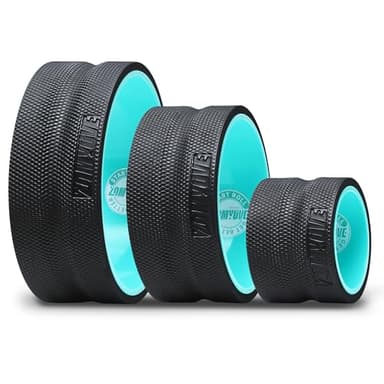 Zomyove 3 Pack Back Roller- Yoga Wheel for Back Pain Reliefn & Stretching, Back Wheel for Deep Tissue Massage, Foam Roller for Physical Therapy & Exercise