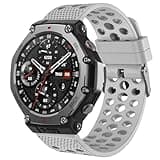 Compatible with Amazfit T-Rex 3 bands, Lamshaw Quick Release 22mm, 20mm Silicone Replacement Wristbands Sport Strap Compatible with Amazfit T-Rex 3 48mm, Balance, Cheetah Pro, Cheetah Round, GTR 4 Limited Edition, Bip 5, Bip 5 Unity, GTR 4, GTR 3 Pro, GTR 3, GTR 2, GTR 2e, Active, GTR Mini, GTS 4, GTS 4 Mini, GTS 3, GTS 2, GTS 2e, GTS 2 Mini, Bip 3 Pro, Bip 3, Bip U Pro, Bip U (Gray, 22mm Size Band)