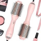 LANDOT Hair Blow Dryer Brush: One-Step Hot Air Brush with 60mm Oval Barrel - 4 in 1 HairDryer Styler and Volumizer for Drying Straightening Curling Volumizing Hair Fight Frizz and Add Volume