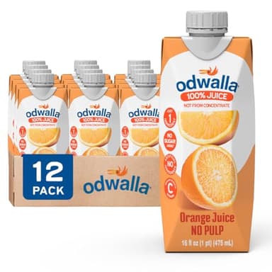 Odwalla 100% Pure Orange Juice No Pulp – Hand-Picked OJ Juice - Vitamin C - No Sugar Added, No Artificial Ingredients, No Preservatives - 16 fl oz (12 Pack)