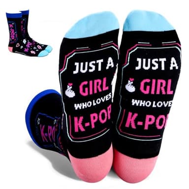 Brevcrnr Kpop Socks,K-Pop Merch, Music Gifts for Girls K Pop Fan Lovers,K Pop Singing Socks for Women, Korean Drama Gifts
