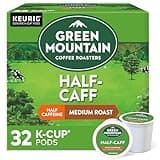 Green Mountain Coffee Roasters Half Caff, Single-Serve Keurig K-Cup Pods, Medium Roast Coffee Pods, 32 Count