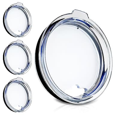 Amgkonp 20oz Tumbler Replacement Lids,4PACK Splash Proof Lids for YETI Rambler,Old Style RTIC,SUNWILL and CIVAGO Coffee Tumbler,BPA free