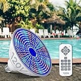 Litezone LED Pool Lights Bulb 40W with 17 Light Modes, 120V RGBW Pool Light for Inground Pools with Remote Control, 7000K Pools Lighting, E26 Replacement for Pentair Hayward 10" Pool Light Fixture