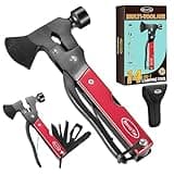 RoverTac 14-in-1 Multitool Camping Axe Hatchet – Essential Camping Gear with Knife, Hammer, Saw, Bottle Opener, Screwdriver – Multi Tool with Sheath – Gifts for Men, Dad, and Outdoor Adventures