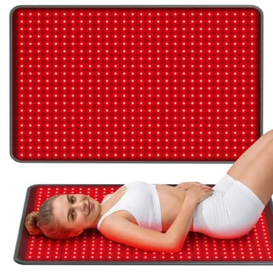 Comfytemp 41.5'' x 26'' Red Light Therapy Mat for Body, Large Near Infrared Light Therapy Pad with 560 LEDs, 660nm & 850nm Light Blanket for Back Belly Knee Waist Leg Joint Muscle, 96W