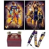 Edgell House Inspired by Kobe Bryant Collectibles Gift Set - Two Championship Rings and Display Case – One 3D Kobe Bryant Legends Poster – One Key Lanyard – All of it Black Mamba Themed