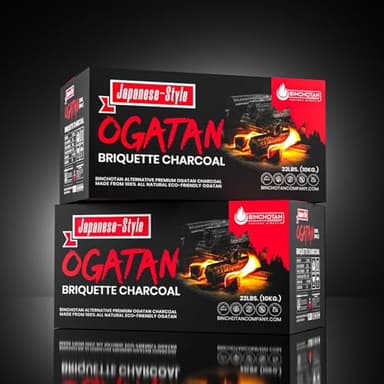 Ogatan Briquette Charcoal 22 lbs. Japanese Binchotan Style