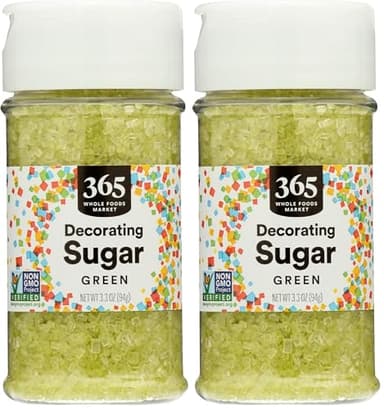 365 by Whole Foods Market, Green Decorating Sugar, 3.3 Ounce (Pack of 2)