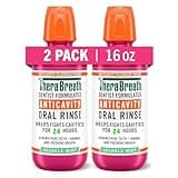 TheraBreath Anticavity Fluoride Mouthwash, Sparkle Mint, Dentist Formulated, 16 Fl Oz (2-Pack).