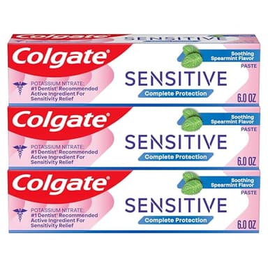Colgate Sensitive Toothpaste, Complete Protection, Mint - 6 Ounce (Pack of 3)